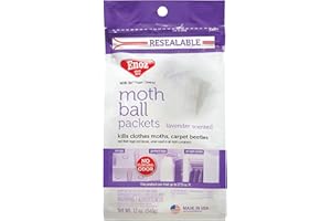 Enoz Lavender Scented Moth Ball Packets, Kills Clothes Moths, Carpet Beetles, Eggs and Larvae, 12 oz Resealable Bag