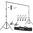 SLOW DOLPHIN Photo Video Studio 12ft (W) x 10ft (H) Heavy Duty Adjustable Photography Backdrop Stand Background Support System Kit with Carry Bag