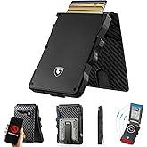 GSOIAX Wallet For Men RFID Blocking Smart Pop Up Card Wallet Money Clip ID Window Metal Aluminum Credit Card Holder Mens Minimalist 14 Cards Bifold Wallet