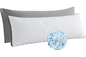 WhatsBedding Memory Foam Body Pillow with Removable Pillowcase-Fluffy Body Pillows for Adults -Large Long Bed Pillows for Sleeping - 20x54 inch, White