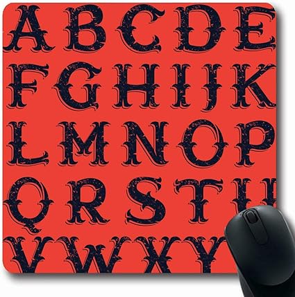 Amazon 簡潔で汚れに強いマウス パッドセリフレッドサーカスヴィンテージウエスタンビクトリア朝古いアルファベットの歴史abc華やかなデザイン長方形の形状滑り止めゲーミング簡潔で汚れに強い マウスパッドラバー長方形のマット Guomeimei マウスパッド 通販