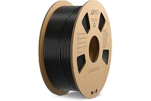 JAYO PLA 3D Printer Filament, 1.75mm PLA Printing Material Dimensional Accuracy+/- 0.02mm, 1.1KG Spool Consumables Fit for FDM 3D Printers, PLA Black