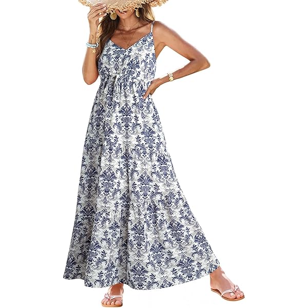 Angie Women's Printed Twist Front Keyhole Maxi Dress at Amazon Women's  Clothing store