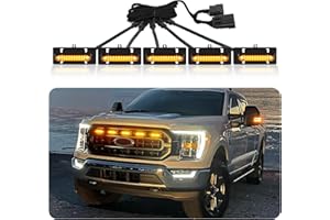 OKLSG LED Grill Light Only for 2021 2022 2023 F150 XL XLT OEM Grille with Original LED Headlights,Yellow Raptor Lights