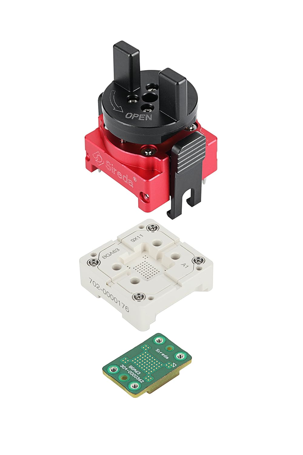 Bga63 Socket 63 Ball Bga Test Socket Apply For Bga63 0 8pitch Chip Size 911mm Amazon Com Industrial Scientific