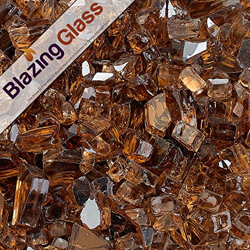 Copper Blazing Glass Reflective Fire Glass â€“ Transform the Look of Your Indoor or Outdoor Fireplace, Fire Pit and More With Sparkling Color â€“ Easy To Use, Energy Efficient, Eco-Friendly, 1/4â€, 20 lbs.