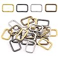 Buckles For Crafts Metal D Ring 2 Inch Swpeet S1175 60Pcs Heavy Duty 1 Inch / 25mm Metal , Webbing Belts Buckle Metal Rings For For Belt Bags DIY Accessories Keychains Belts