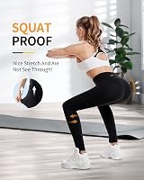 Cambivo Yoga Pants for Women High Waisted Leggings with Pockets Black view 8