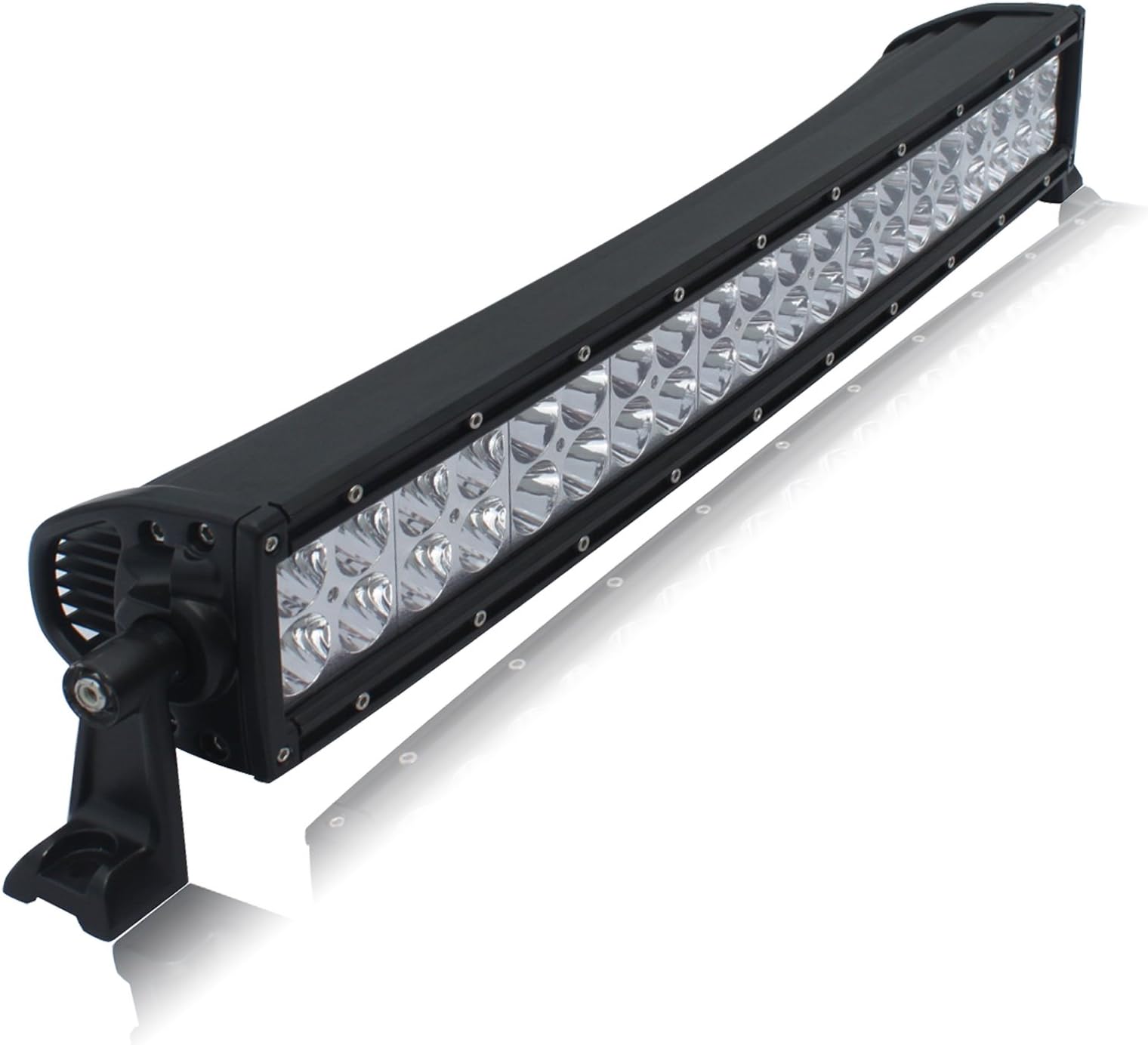Aurora LED 20” Curved Double Row Light Bar. 40 X 3W Oslon White LED Chips, 9600 Lumens, Combination Beam