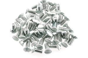 Maxmoral 50pcs Wallplate Screws White Replacement Wall Plate Mounting Screws 5/16"