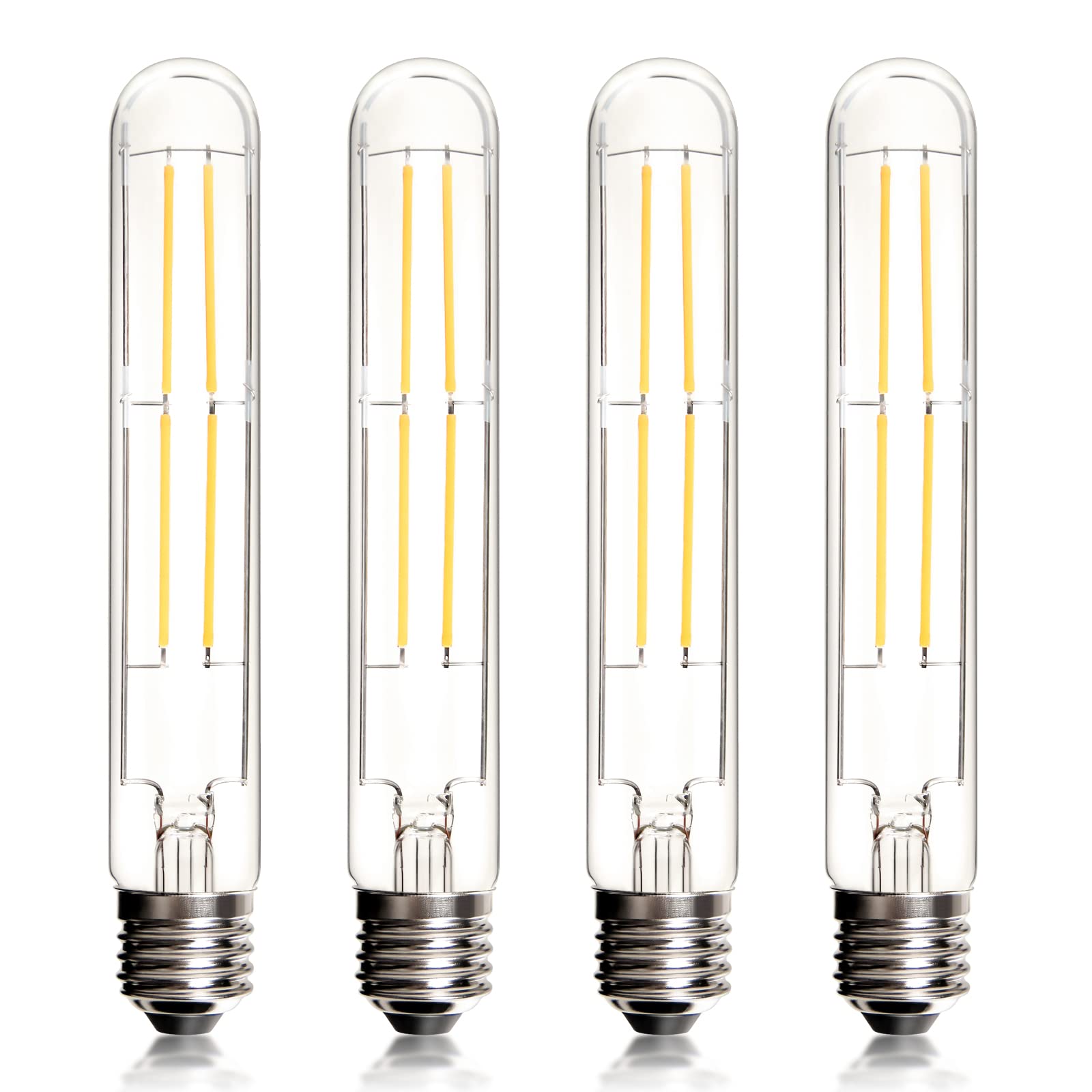 BRIMAX Dimmable E27 LED Bulbs 8W Equivalent 80W, Warm White 2700K Tubular T30 Edison Light Bulbs 180mm Clear Glass, Vintage LED Bulb for Chandeliers Pendant Light Wall Sconce, 4 Pack — image 1