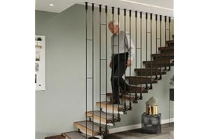 Black Metal Stair Balusters Indoor, 1 2 3 4 5 6 7 8 9 Ft Custom Modern Iron Stair Spindle Posts for Hotel Apartment House Ste