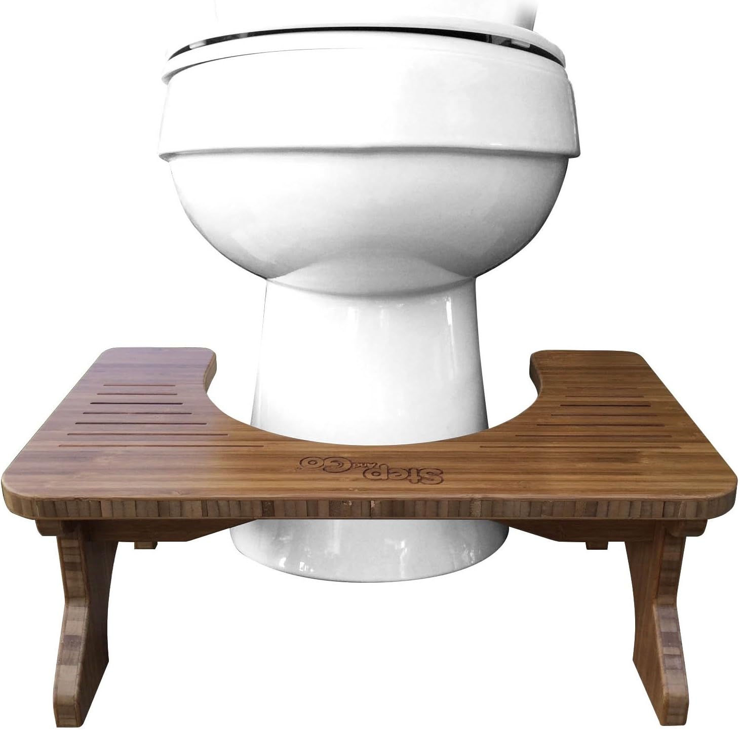 Step and Go Bamboo Toilet Stool (7" and 9") (9 inch)