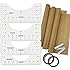 T-Shirt Alignment Ruler Heat Resistant Tape 10mm X 33m 108ft, PTFE Teflon Transfer Sheet 16 x 20-4 Rulers, 2 Rolls Heat Resis
