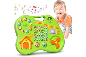 BQU 9-in-1 Bilingual Educational Toy for 1 Year Old Girl Boy, Montessori Musical Toys for Toddlers 1-3, Learning Baby Toy 6-12-18 Month Age, First Christmas 1st Birthday Gifts for 1-2 Year Old