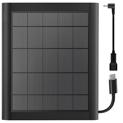 8W Solar Panel Charger for Camera, 9.8inch Camcorder Solar Panel with 10FT USB C Cable for Outdoor Cam Plus, Stick Up Cam/Pro, Spotlight Camera Plus/Pro Battery (8W-1Pack)