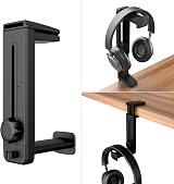 Klearlook 2-in-1 Headphone Stand Hanger Adjustable Clamp 360 Rotatable Mount view 9