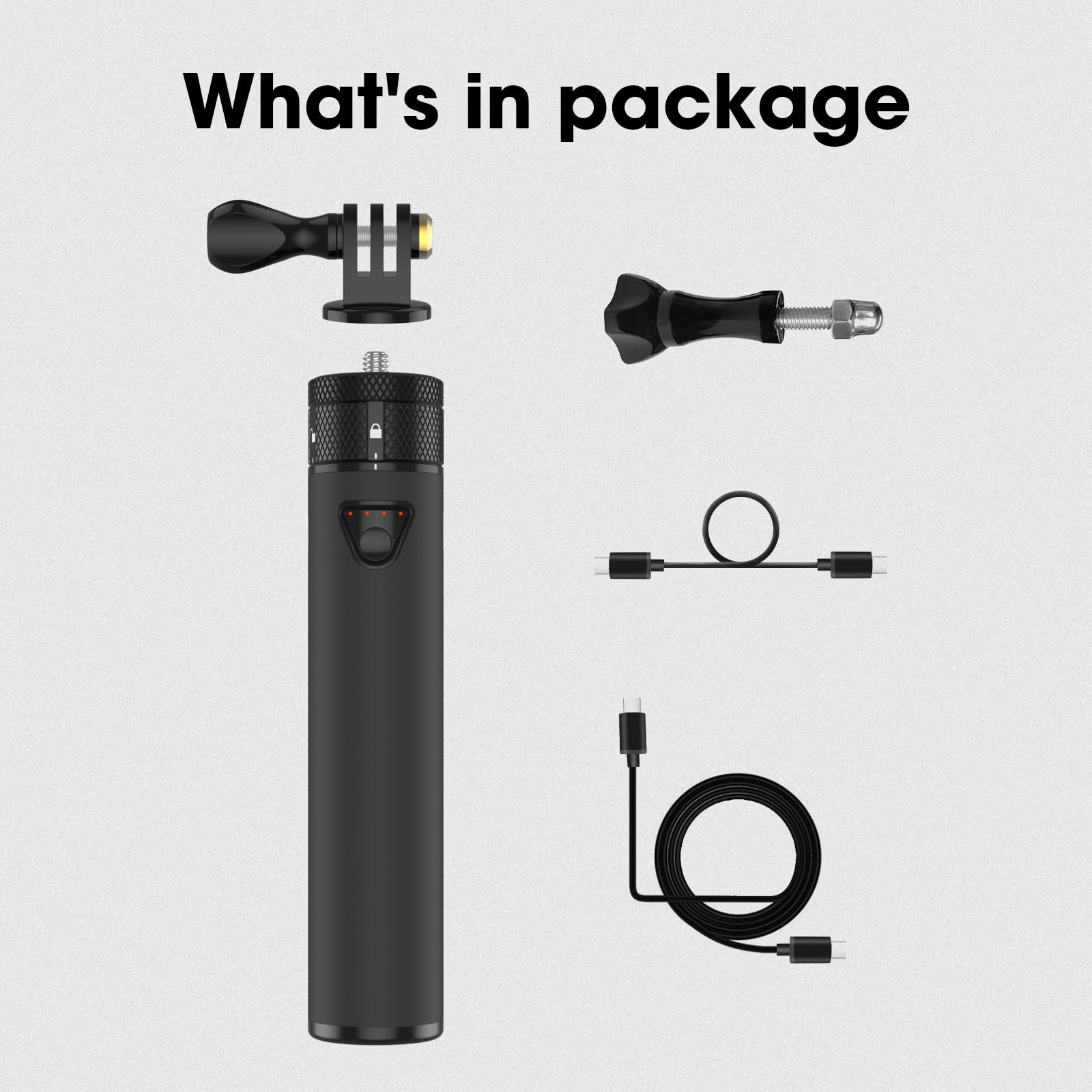 Smatree Charger Stick for DJI Pocket 3,Osmo Action 5 Pro,Gopro 13, External 5000mah Power Stick Compatible for Gopro 13/12/11/10/9/8 Action Cameras, DJI Osmo Action 5/4/3