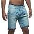 Leif Nelson Men's Shorts - Slim Fit Jeans Shorts, Cargo Style, White (LN-9310) - View #5