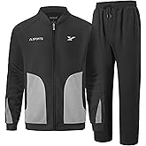 UOUA Mens Tracksuits 2 Piece Set Long Sleeve Sweatsuit Outfits Workout Jogging Suits