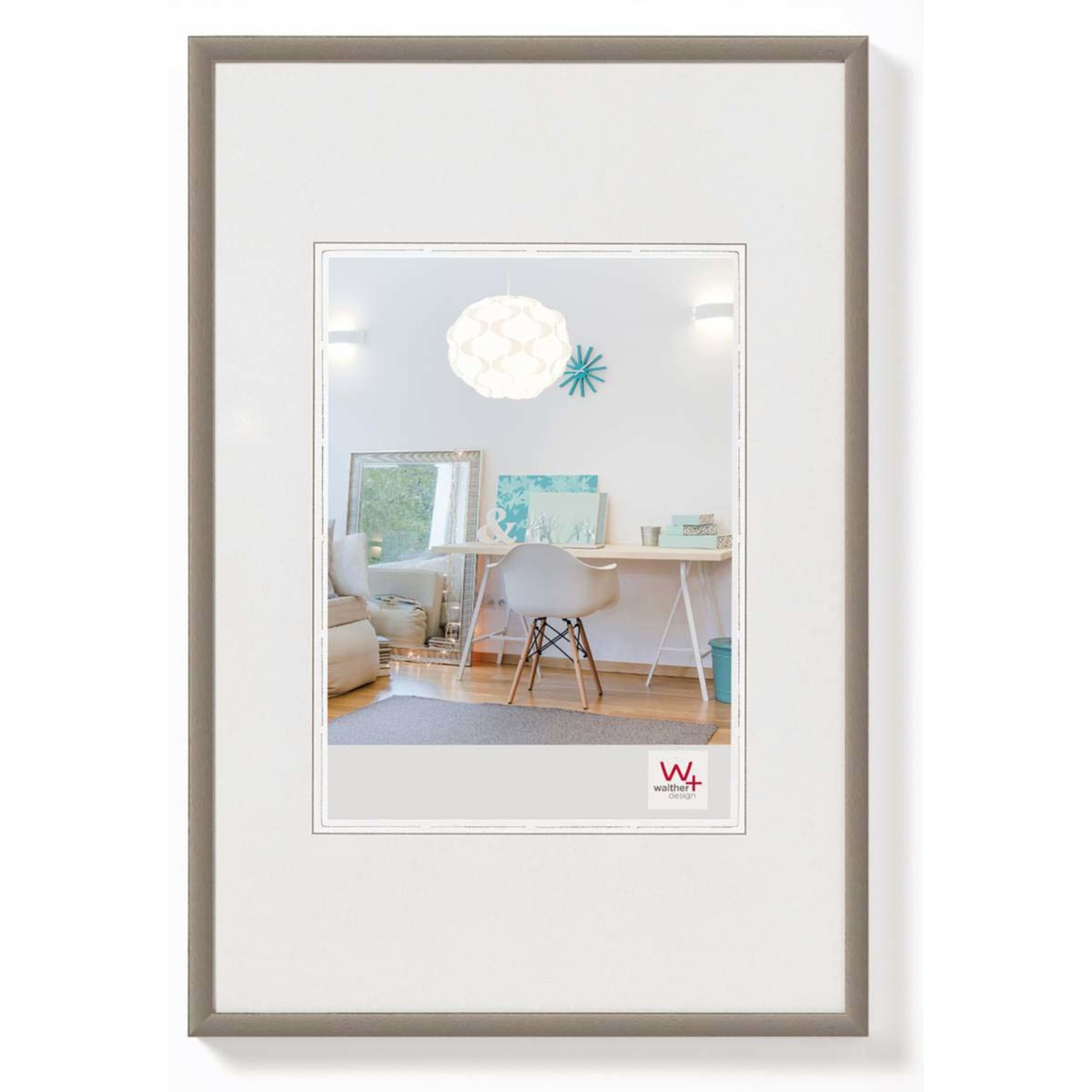 walther design Bilderrahmen stahl 61 x 91,5 cm Posterformat New Lifestyle Kunststoffrahmen KV691D