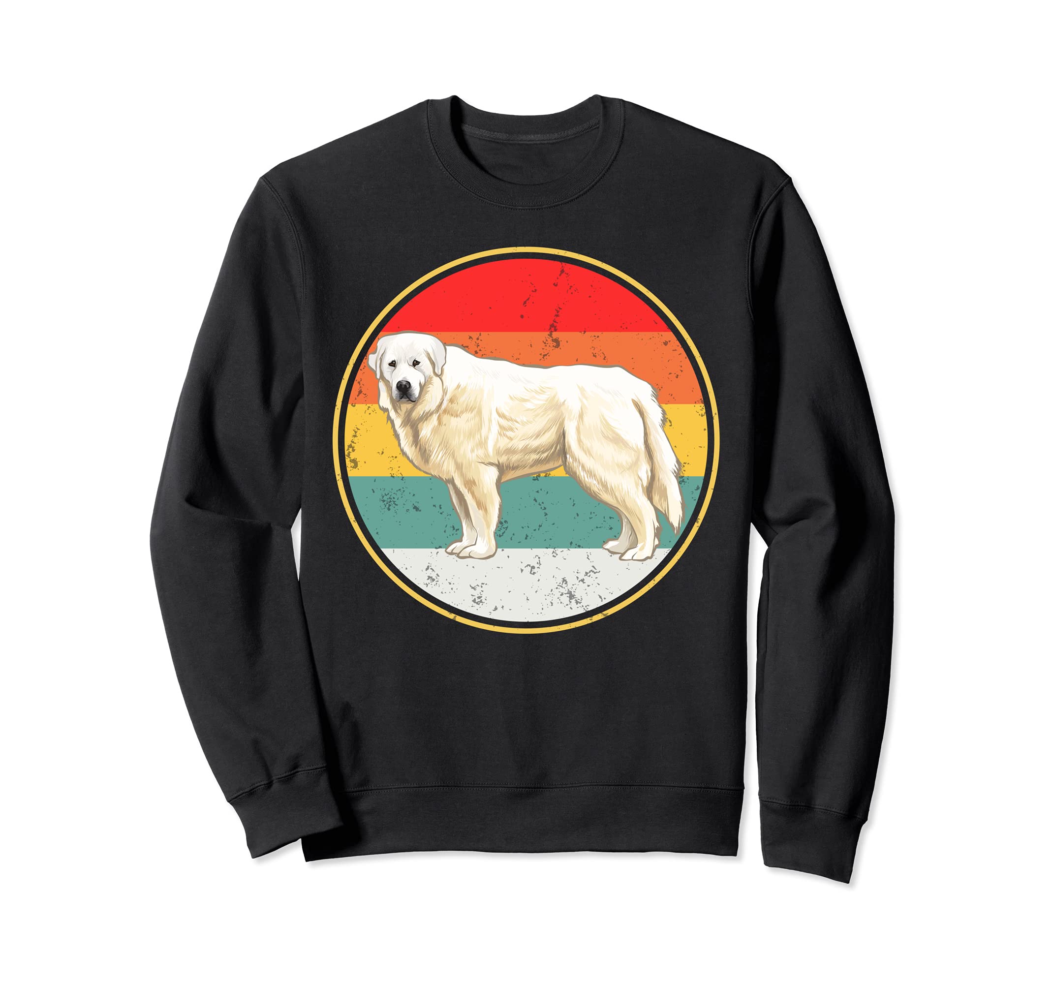 Vintage Retro Sunset Great Pyrenee Dog Sweatshirt
