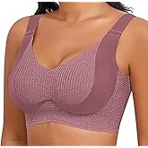 Xcutting Womens Seamless Wireless Supportive Bras Push Up Comfort Soft No Underwire Full Coverage T-Shirt Bra Plus Size