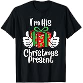 Funny Matching Couples Christmas His and Hers T-Shirt