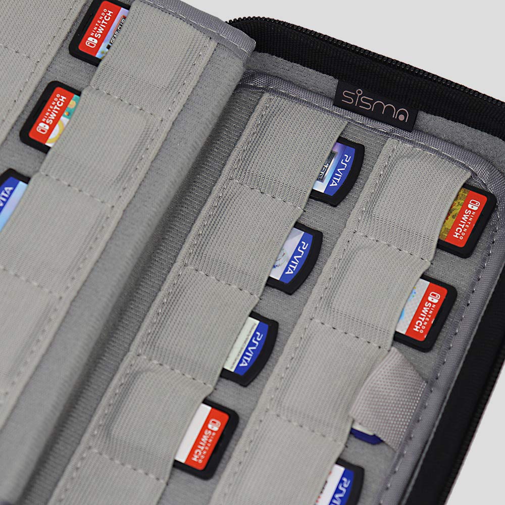 Sisma 80 Game Cartridge Holders Storage Case for Organizing Nintendo Switch Sony Ps Vita Games and SD Memory Cards - Brown SVG190401GC: Video Games