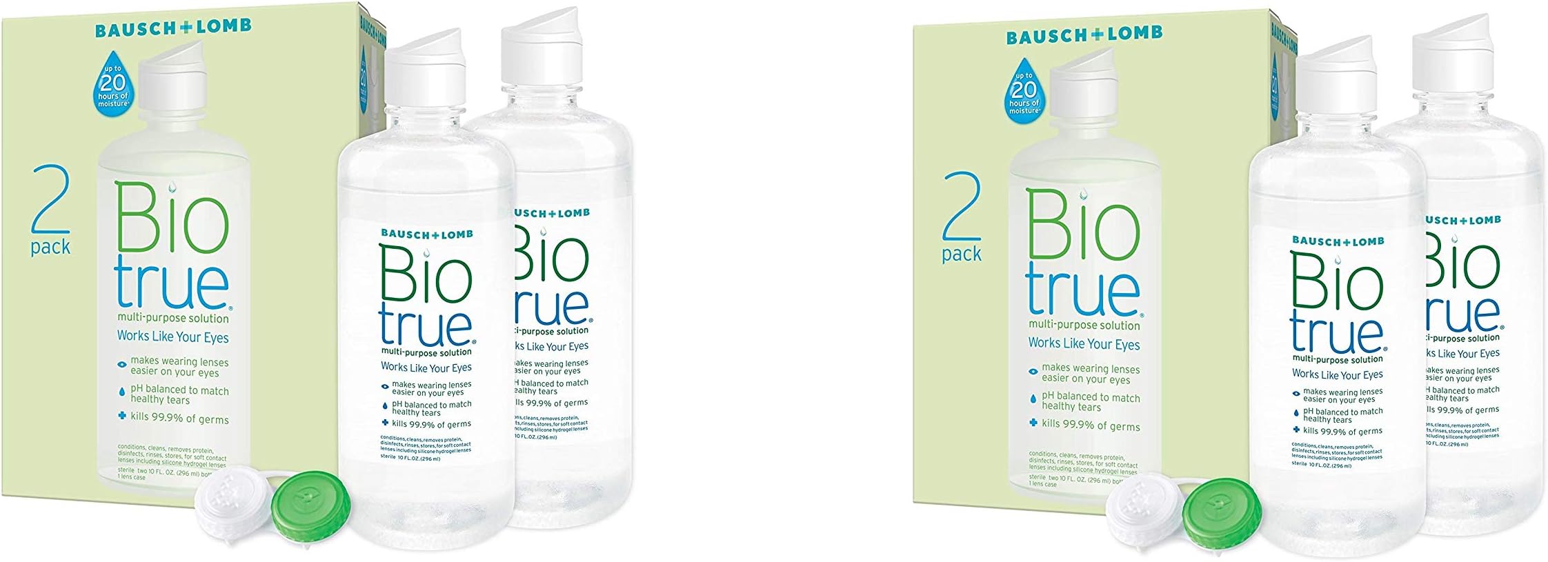 Biotrue Contact Lens Solution for Soft Contact Lenses, Multi-Purpose, 10 oz, (2 Count) - 2 Pack