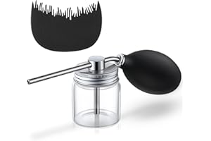 Hohean Hair Building Fiber Spray with Hairline Optimizer, Hair Fibers Spray for Hair-building, Portable Fiber Powder with Nozzle, Hairline Building Powder Accessory(Black)