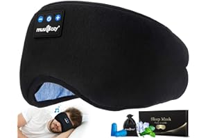 MUSICOZY Sleep Headphones Bluetooth 5.4 Headband Sleeping Eye Mask for Mom Women Men Wireless Music Earbuds Earphones for Side Sleepers Built-in HD Speakers Cool Gadgets Unique Gifts