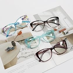eyeezi Cat Eye Reading Glasses for Women-Blue Light