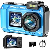 SPUNALP UHD 8K Underwater Camera, 70MP 33FT WiFi
