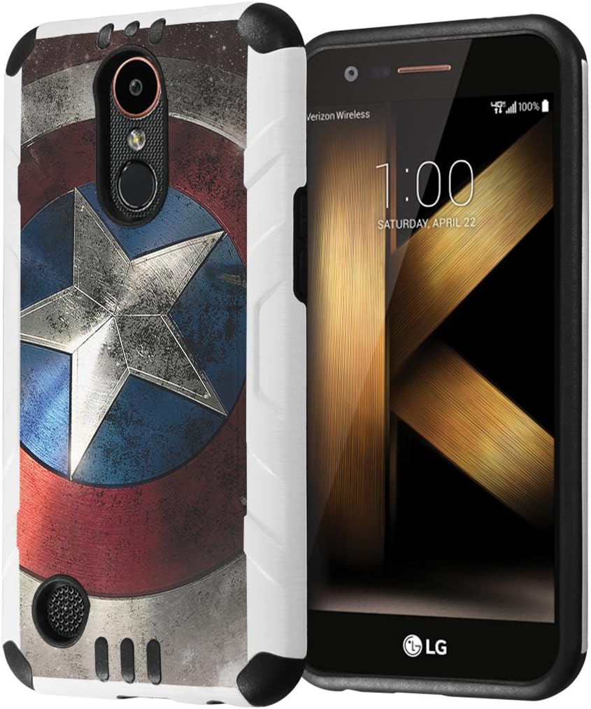 Best lg k20 plus case black silver