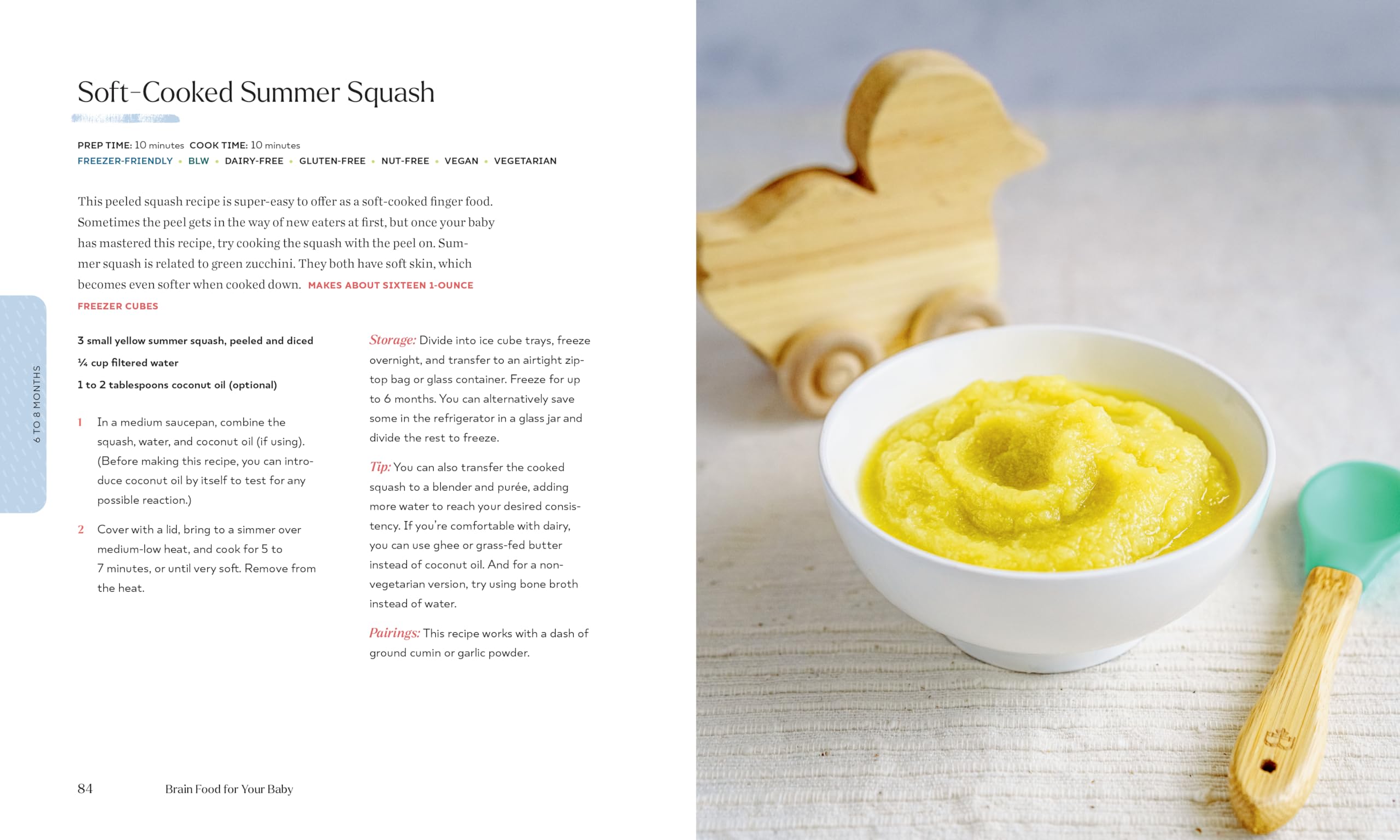 Brain Food for Your Baby: An Organic Baby Food Cookbook and Nutrition Guide for Gut Health (Every Age & Stage)