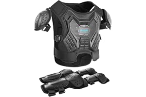 DBAOXIAOMU Kids Dirt Bike Gear, Youth Motocross Armor Protective Vest Suit，Children Chest Back Knee Elbow Protection for Cycling ATV