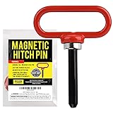 Magnetic Hitch Pin Red Color - Lawn Mower Trailer