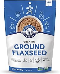 Manitoba Harvest Organic Ground Flaxseed, 3g Plant Based Protein and 4.5g Omegas 3 & 6 per 15g Serving - Perfect for Smoothie
