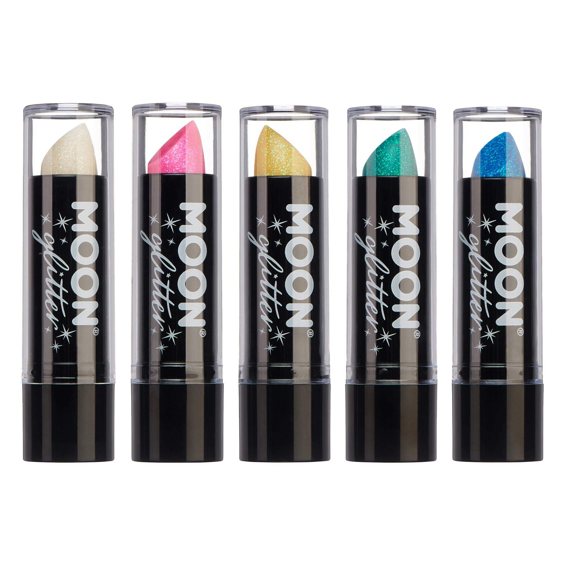 Iridescent Glitter Lipstick by Moon Glitter - 5g (Set of 5)