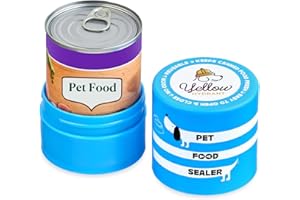 Yellow Hydrant The Original Canned Dog Food Storage Container Patent Pending Reusable Airtight Can Cover Pet Food Sealer - Keeps Dog Food Can Fresh in the Fridge, Eliminates Odor, Easy to Use