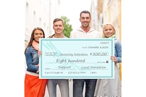 DIGABI Giant Dry Erase Check - 30" x 16", Reusable Big Oversized Blank Check for Presentation - Oversized Fake Check Award（Green）