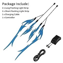 JIGUOOR Unique Flame Shape 4PCS Rechargeable
