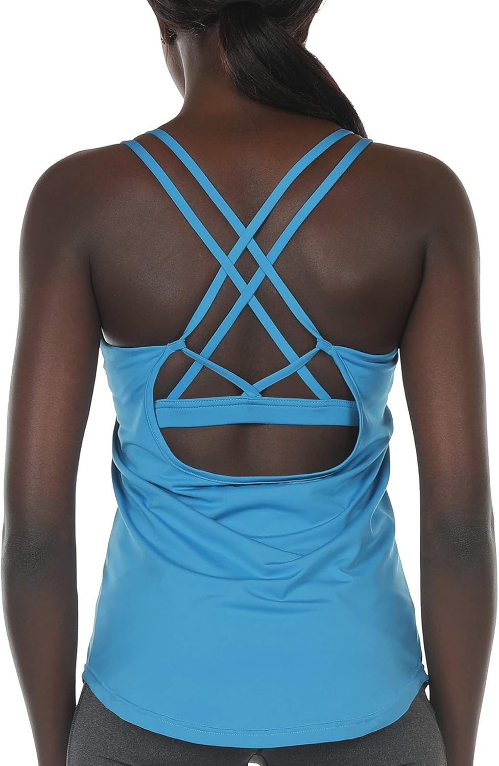 sports tank top with built in bra