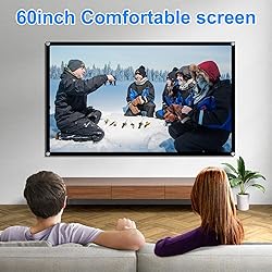 60 Inch Projector Screen, OKEDUO 4K 16:9 HD