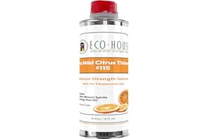 ECO-HOUSE 115 Xtra Mild Paint Thinner – Citrus Scent, Low Odor, Safe Alternative to Turpentine – Eco-Friendly Solvent for Oil Paints, Natural Resins & Varnishes – 473ml (16 oz)