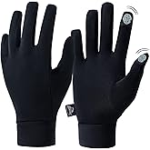HIGHLOONG Lightweight Gloves Liner-glove liners for cold weather women and men, Thermal Touch Screen Glove Liners