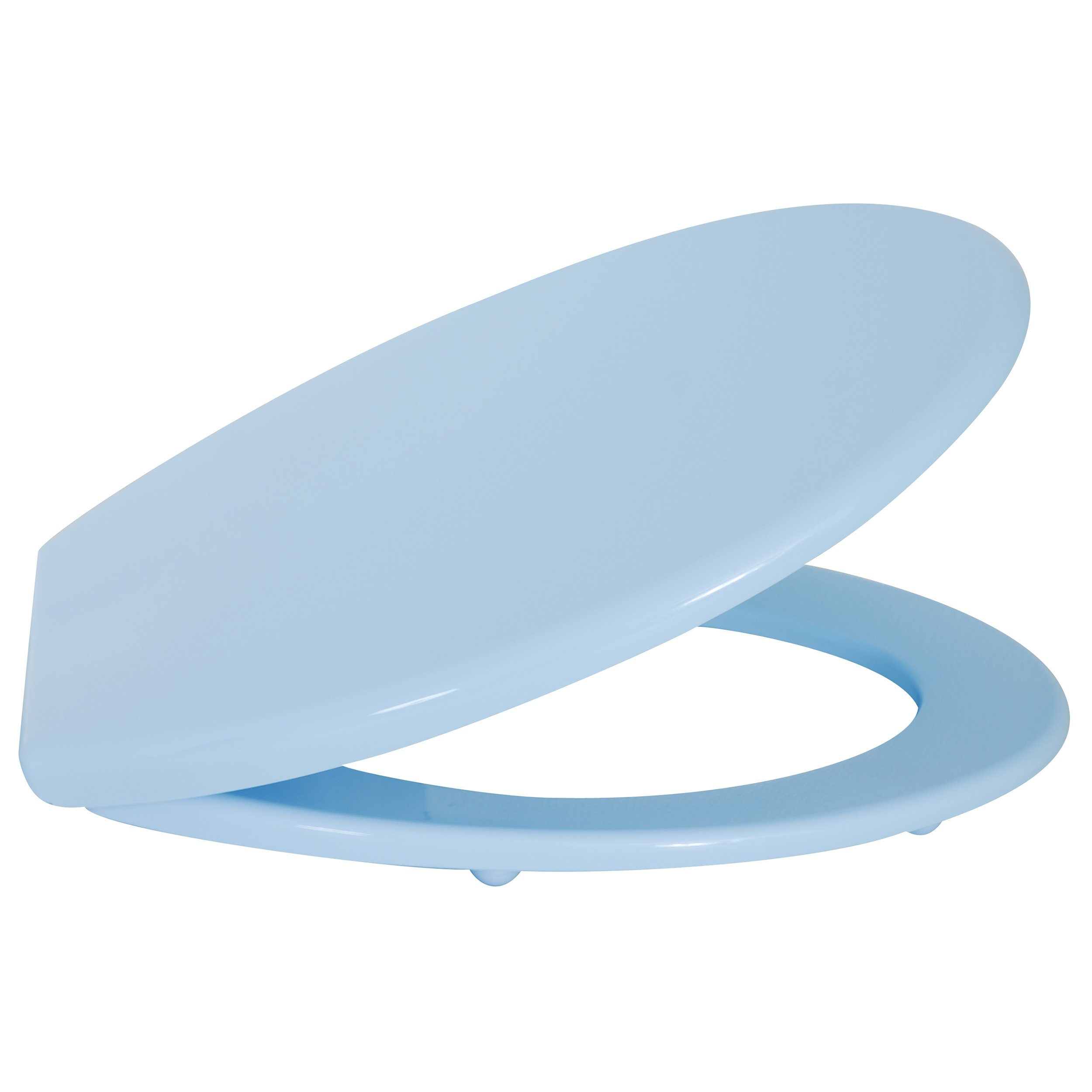 MSV Polypropylene Toilet Seat, Light Blue