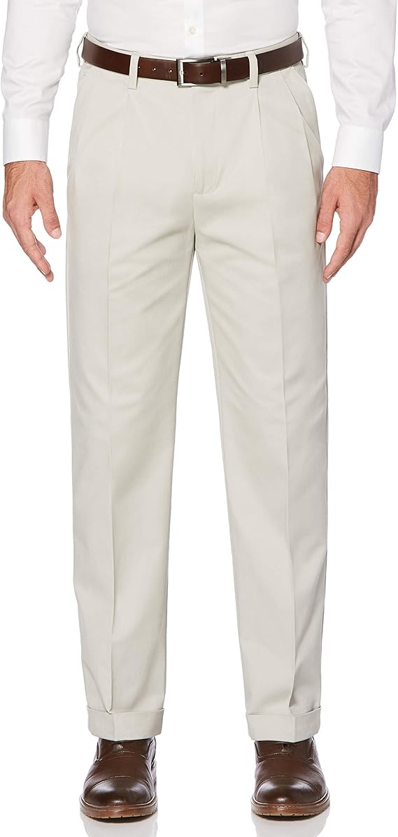 Savane Men's EcoStart Double Pleated Dress Khaki Pant at Amazon Men’s