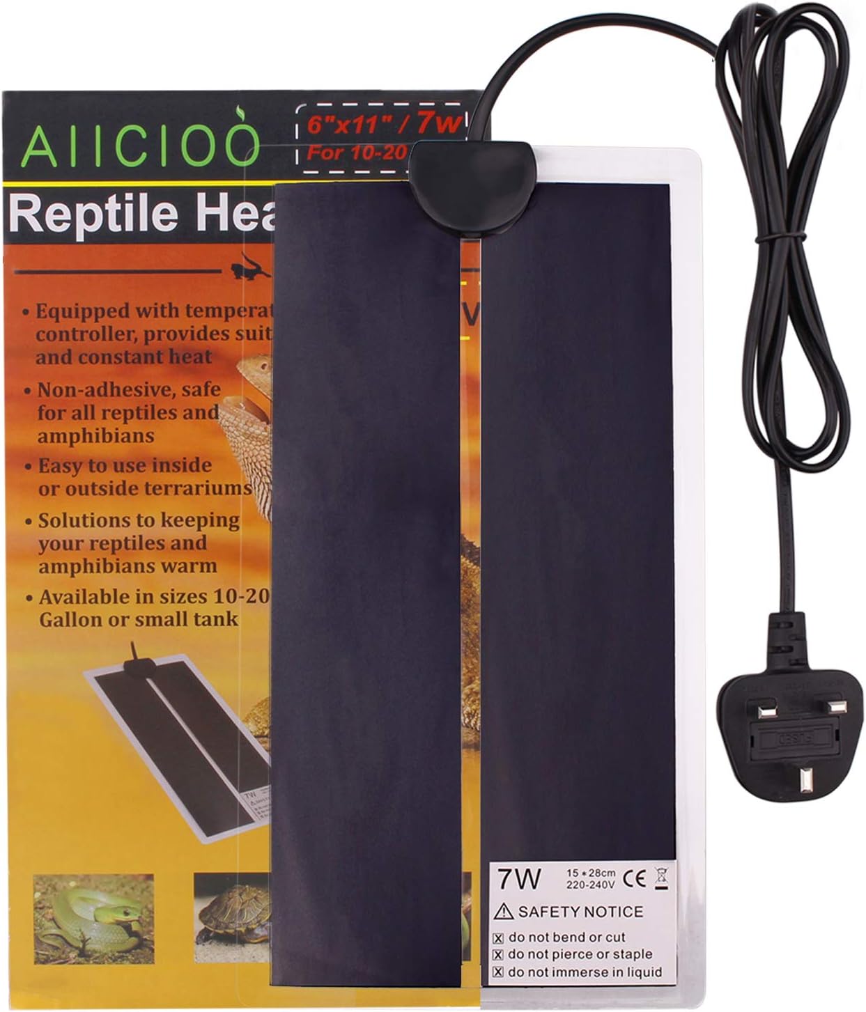 AIICIOO Terrarium Heated Pads for Lizards Vivarium Heat Pads Aquarium